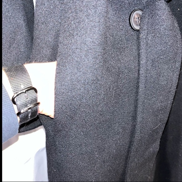 JUCCA trench coat black size 10 wool belted double breasted fall winter NWT New - Picture 7 of 15